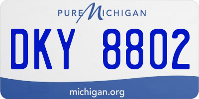 MI license plate DKY8802