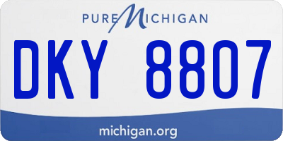 MI license plate DKY8807