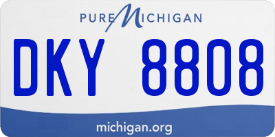 MI license plate DKY8808