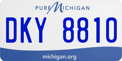 MI license plate DKY8810