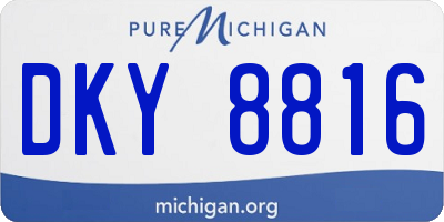 MI license plate DKY8816