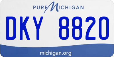 MI license plate DKY8820