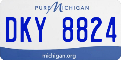 MI license plate DKY8824