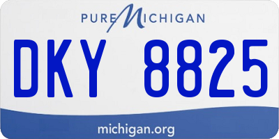MI license plate DKY8825