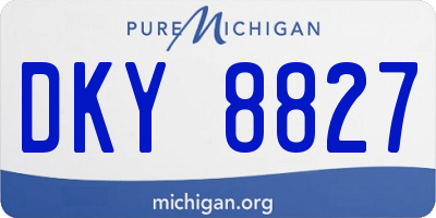 MI license plate DKY8827
