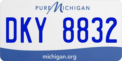 MI license plate DKY8832