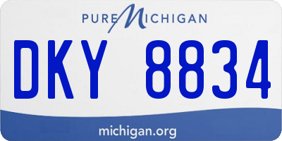 MI license plate DKY8834