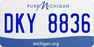 MI license plate DKY8836