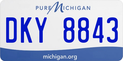 MI license plate DKY8843