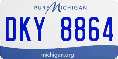 MI license plate DKY8864