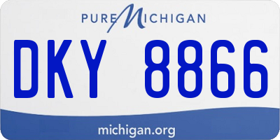 MI license plate DKY8866
