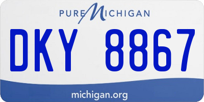 MI license plate DKY8867