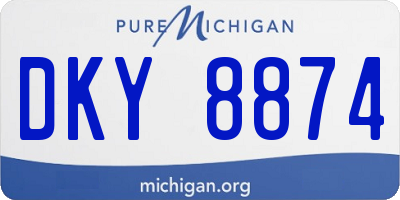 MI license plate DKY8874