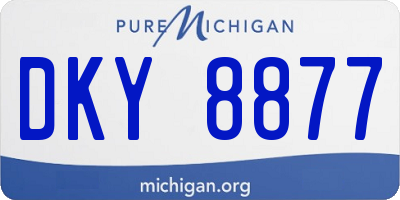 MI license plate DKY8877