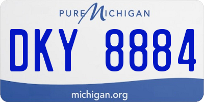 MI license plate DKY8884