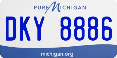 MI license plate DKY8886
