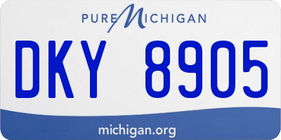 MI license plate DKY8905