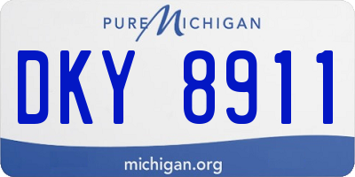 MI license plate DKY8911