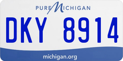 MI license plate DKY8914
