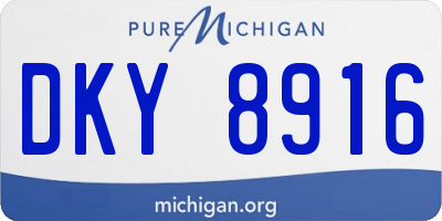 MI license plate DKY8916