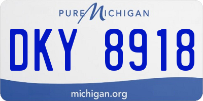 MI license plate DKY8918