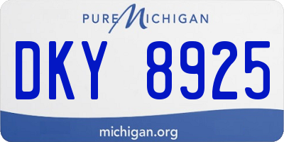 MI license plate DKY8925