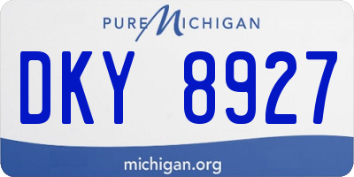MI license plate DKY8927