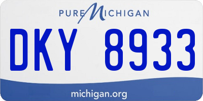 MI license plate DKY8933