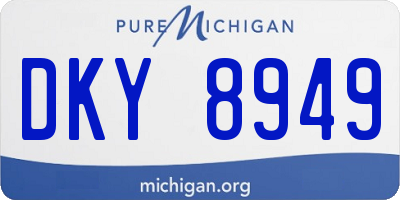 MI license plate DKY8949