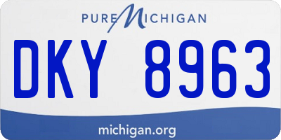 MI license plate DKY8963