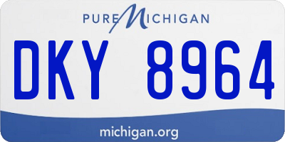 MI license plate DKY8964