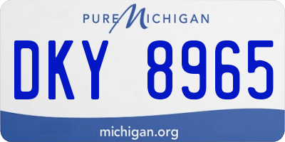 MI license plate DKY8965