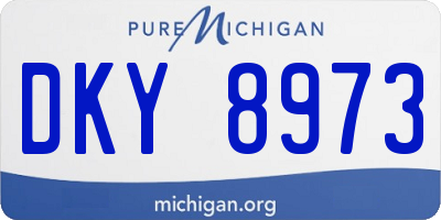 MI license plate DKY8973