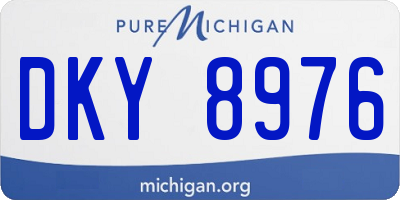 MI license plate DKY8976
