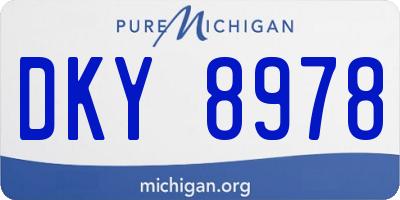 MI license plate DKY8978