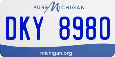 MI license plate DKY8980
