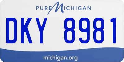 MI license plate DKY8981