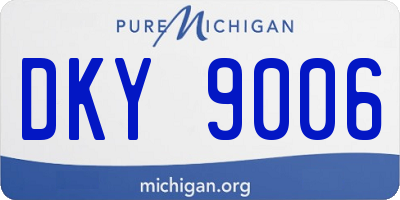 MI license plate DKY9006