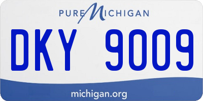 MI license plate DKY9009