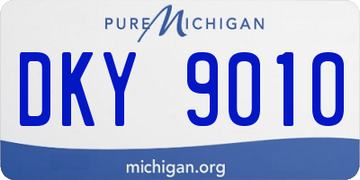 MI license plate DKY9010