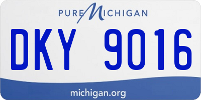 MI license plate DKY9016
