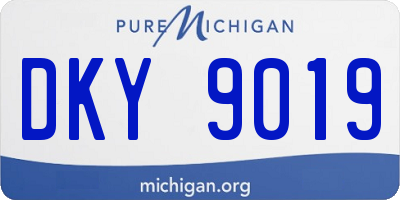 MI license plate DKY9019