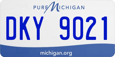 MI license plate DKY9021