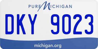 MI license plate DKY9023