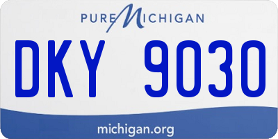 MI license plate DKY9030