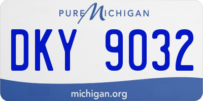 MI license plate DKY9032