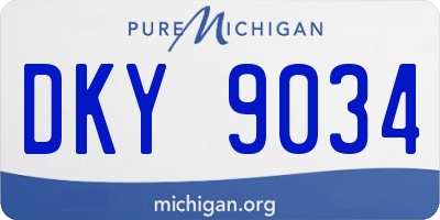 MI license plate DKY9034