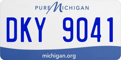 MI license plate DKY9041