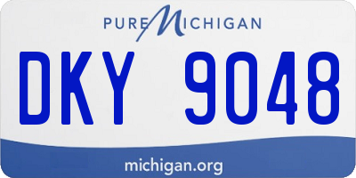 MI license plate DKY9048