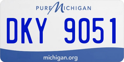 MI license plate DKY9051
